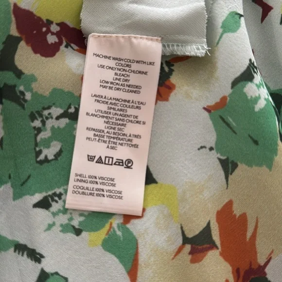 Anthropologie Floral Print V-Neck Women's Dress - Picture 16 of 16